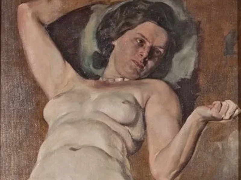 1872-Moritz Coschell - Nudo femminile disteso, circa 1920